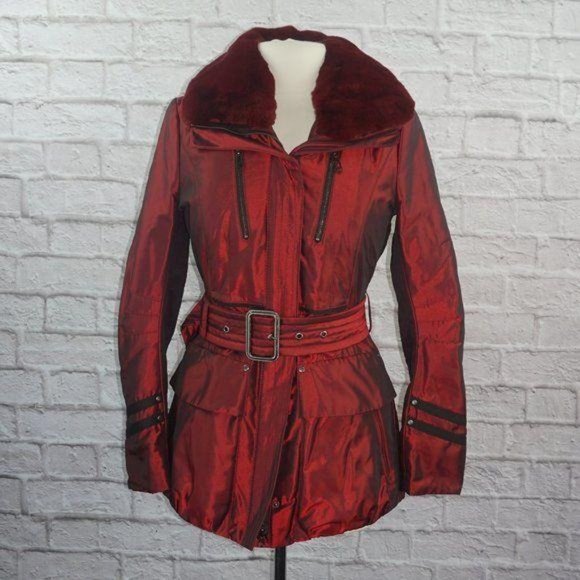 Creenstone Metallic Removable Rabbit Fur Jacket - Picture 2 of 9